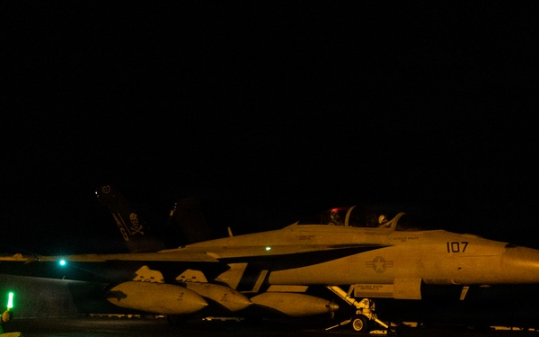 USS George H.W. Bush Night Flight Operations