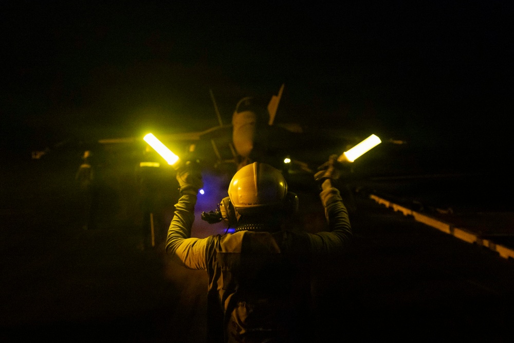 USS George H.W. Bush Night Flight Operations