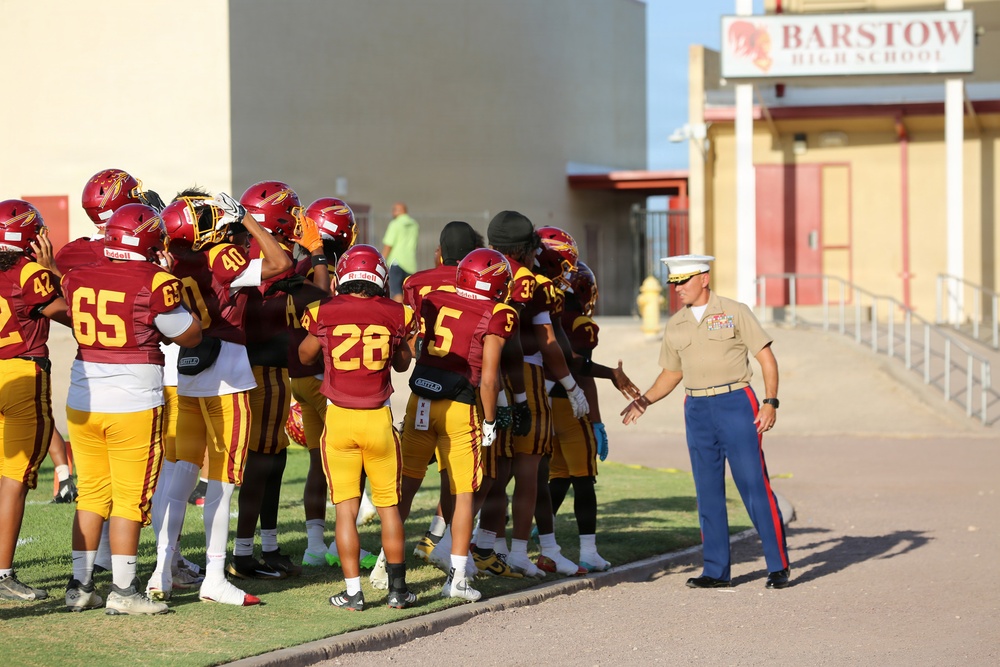 Barstow High School Military Appreciation Night football game