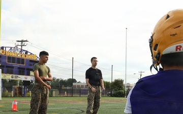 RS NY Marines Workout with Central Islip High School Football Team