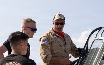 Marine Corps Recruiters Receive Aircraft Briefing at Airshow
