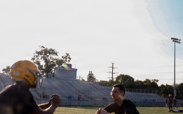 RS NY Marines Workout with Central Islip High School Football Team