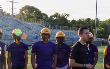 RS NY Marines Workout with Central Islip High School Football Team