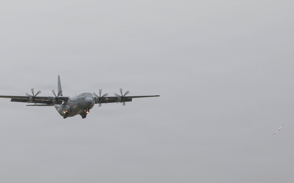 C-130J Super Hercules Performs Flyover