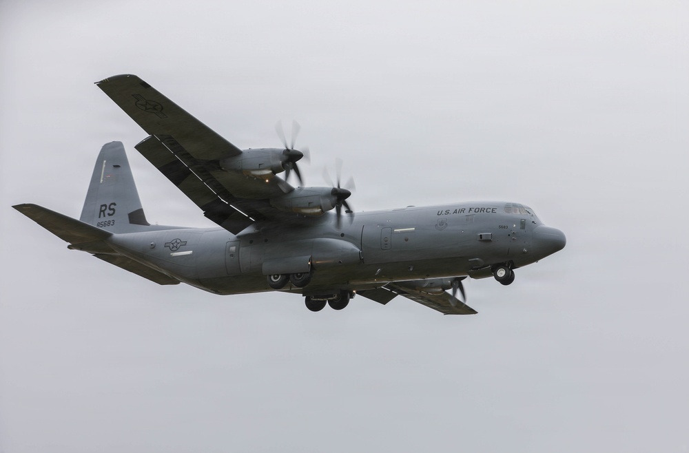 C-130J Super Hercules Performs Flyover