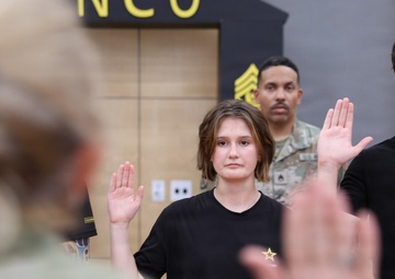 Jumped the broom into the Army — Together