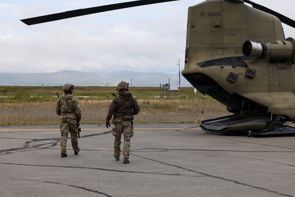 Green Berets, Alaska Army National Guard air crew perform RAPIDS infil to St. Lawrence Island during Operation Polar Dagger