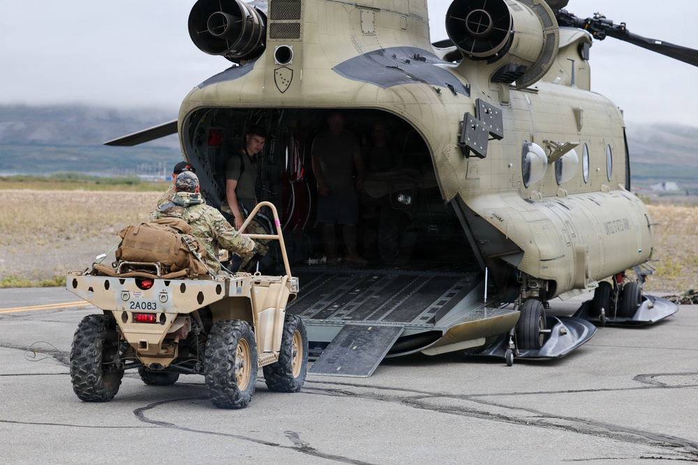 Green Berets, Alaska Army National Guard air crew perform RAPIDS infil to St. Lawrence Island during Operation Polar Dagger