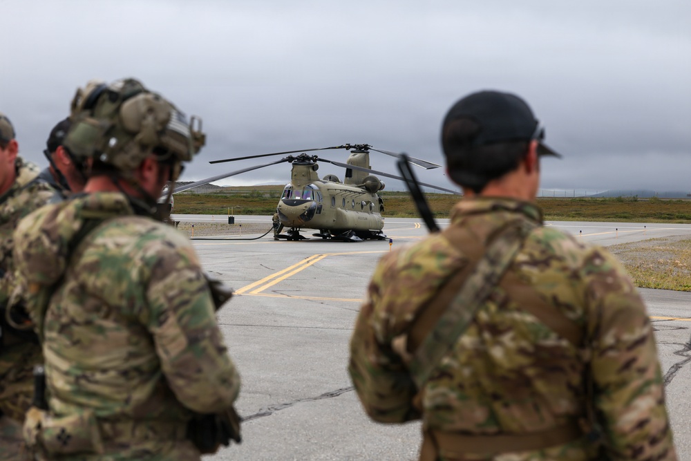 Green Berets, Alaska Army National Guard air crew perform RAPIDS infil to St. Lawrence Island during Operation Polar Dagger