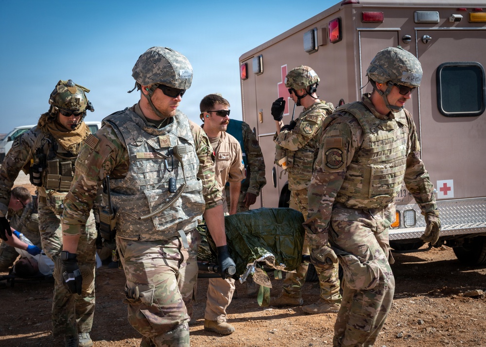 332d Air Expeditionary Wing participates in mass casualty training exercise