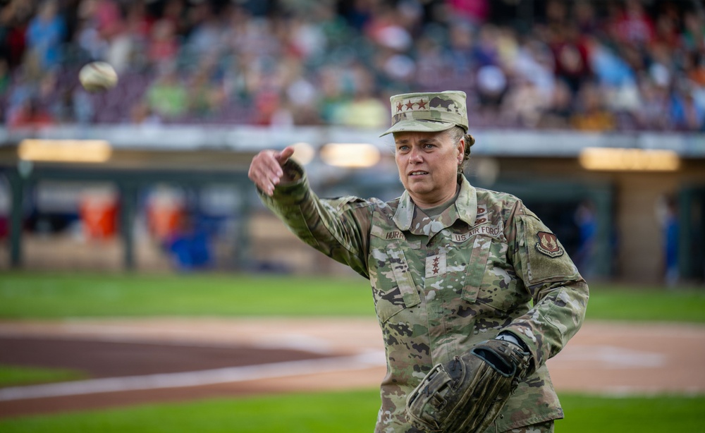 Lt. Gen. Linda S. Hurry Dayton Dragons American Celebration Night