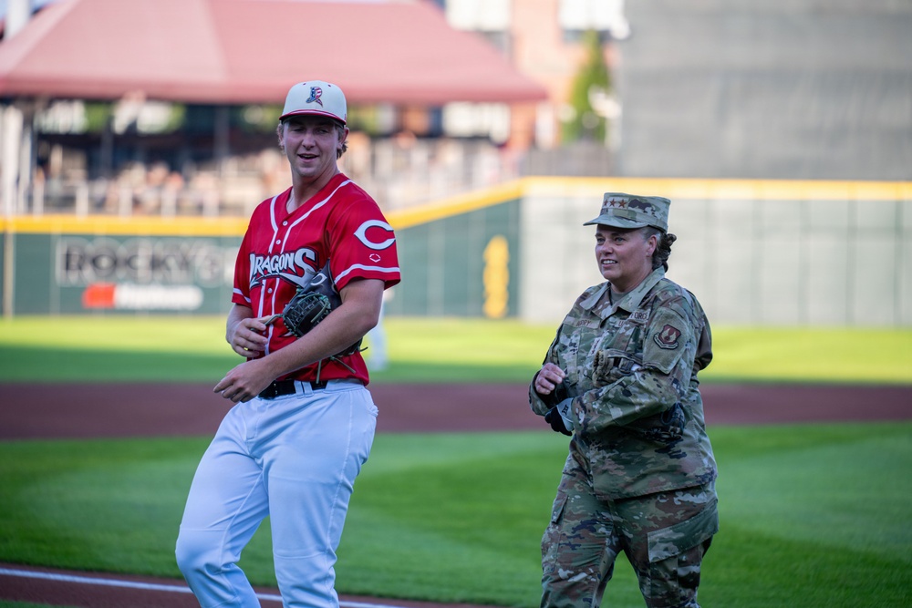 Lt. Gen. Linda S. Hurry Dayton Dragons American Celebration Night