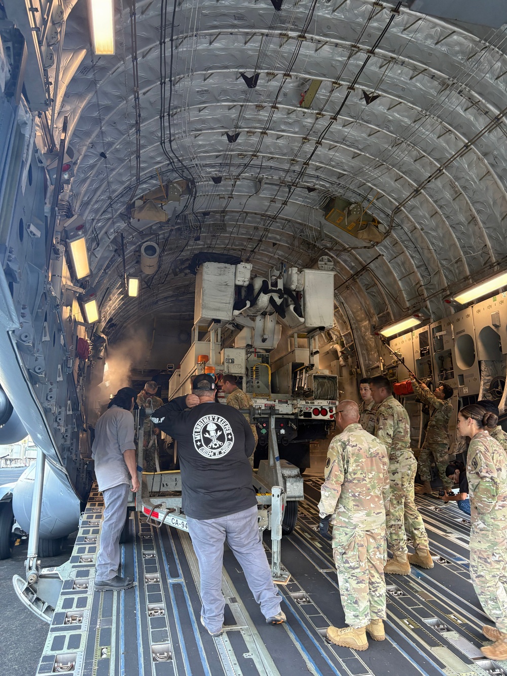 The first flight for Operation TREK808 arrives at Hilo International Airport