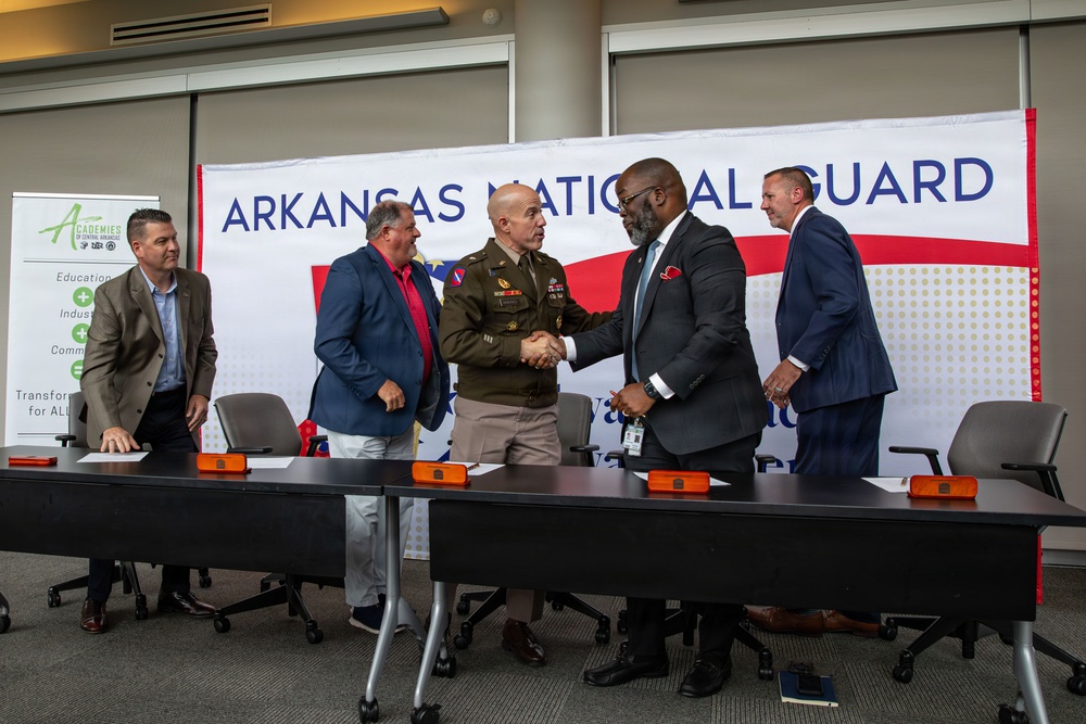 Academies of Central Arkansas Foundation announces partnership with Arkansas National Guard.