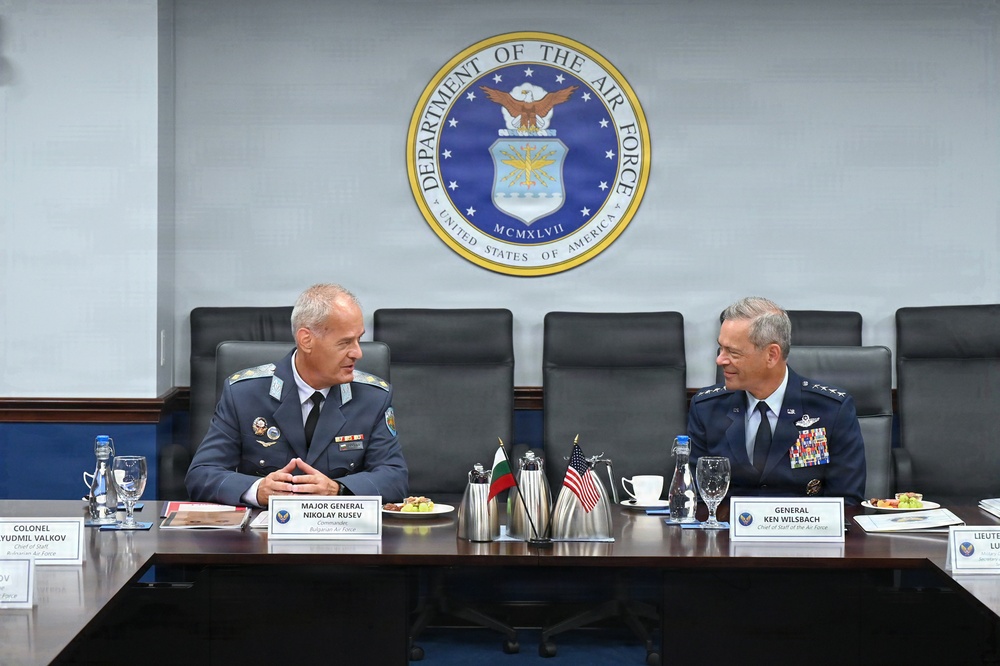 U.S. Air Force Chief of Staff Gen. Ken Wilsbach’s Counterpart Visit with Bulgarian Air Force Commander Maj. Gen. Nikolay Rusev