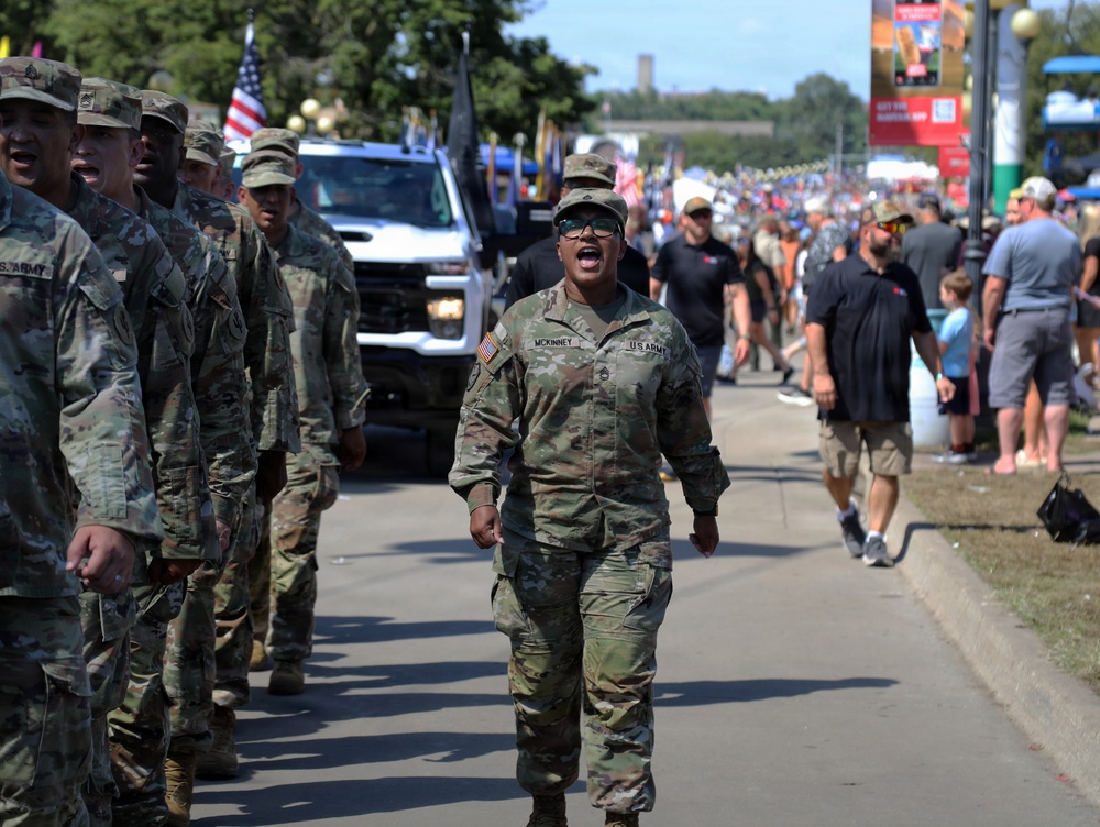 Cactus Soldiers on the Concourse: 103rd ESC Marches Proud at the Iowa State Fair