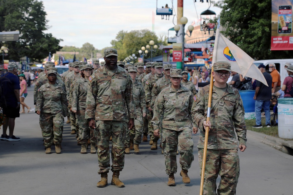 Cactus Soldiers on the Concourse: 103rd ESC Marches Proud at the Iowa State Fair