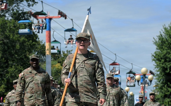 Cactus Soldiers on the Concourse: 103rd ESC Marches Proud at the Iowa State Fair