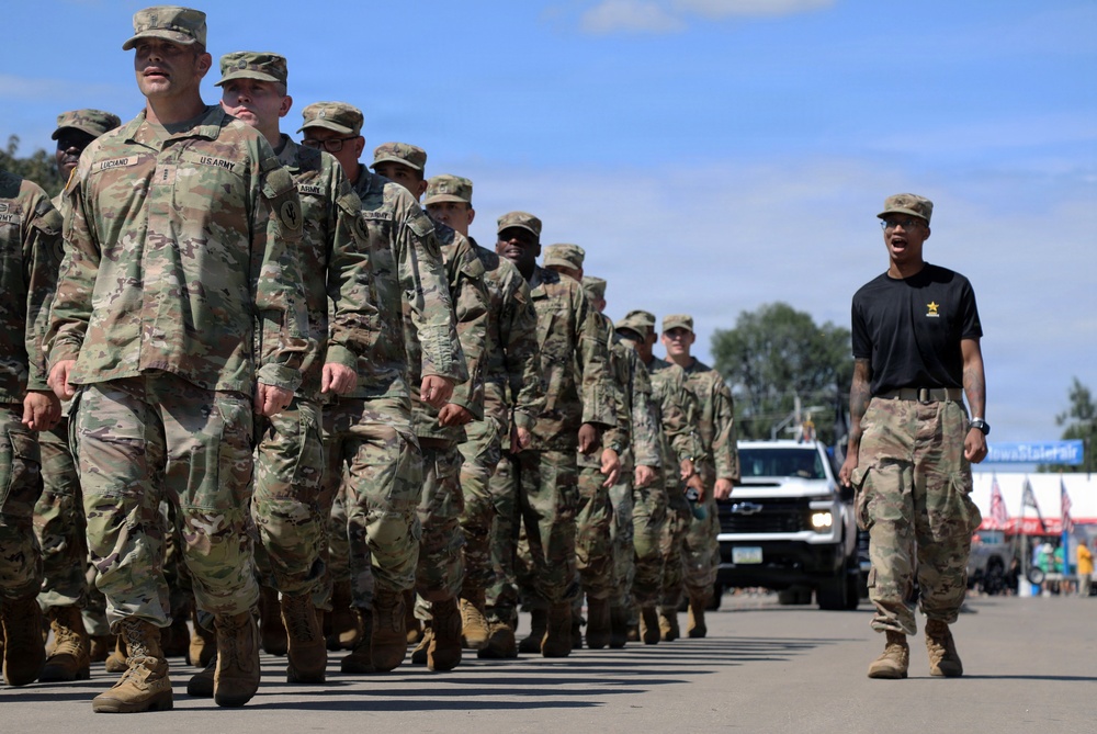Cactus Soldiers on the Concourse: 103rd ESC Marches Proud at the Iowa State Fair