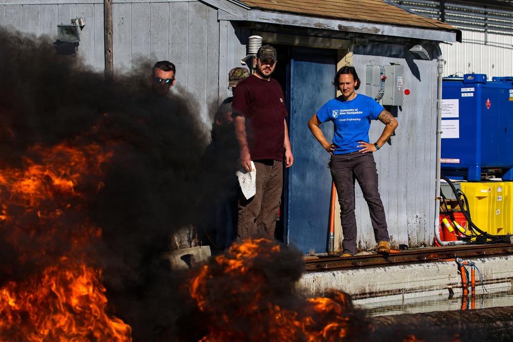 CRREL researchers test efficient method for crude oil spill cleanup