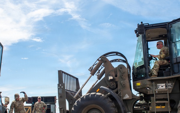 258th CAOS Airmen teardown mobile air traffic control tower