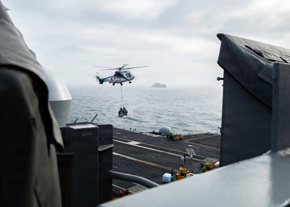 USS George Washington Conducts Replenishment at Sea