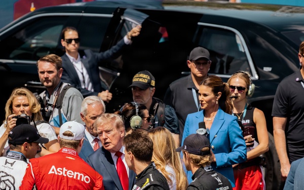 President Donald J. Trump Greets Drivers Before Race