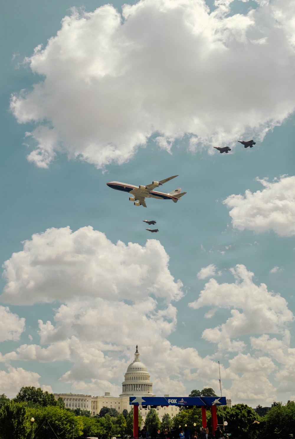 Flying Over the Capitol