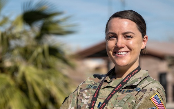 U.S. Space Force Capt. Kaylee Taylor, chief of non-kinetic integration