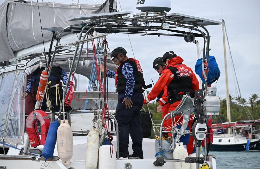 U.S. Coast Guard Cutter Joseph Gerczak crewmembers conduct bilateral maritime law enforcement operations in Fiji