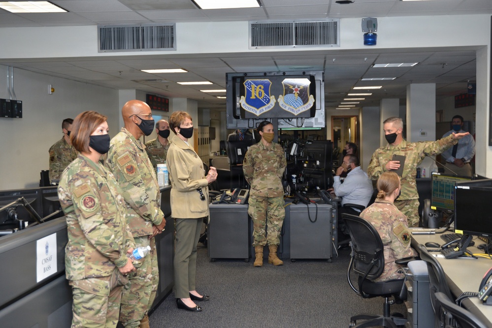 Air Force top officials visit JBSA missions for first combined trip