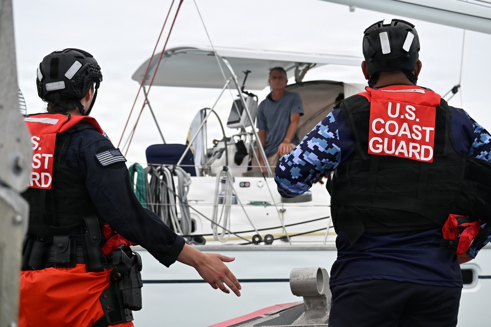 U.S. Coast Guard Cutter Joseph Gerczak crewmembers conduct bilateral maritime law enforcement operations in Fiji
