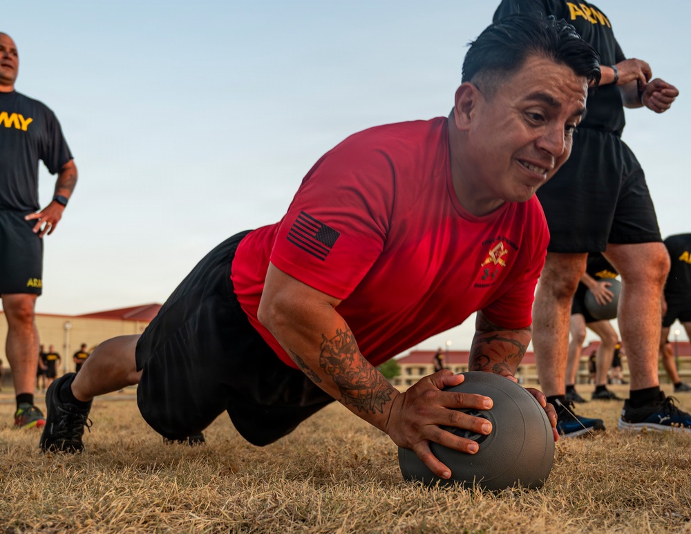 CSM James Light Conducts Battle Circulation of 75th Field Artillery Brigade