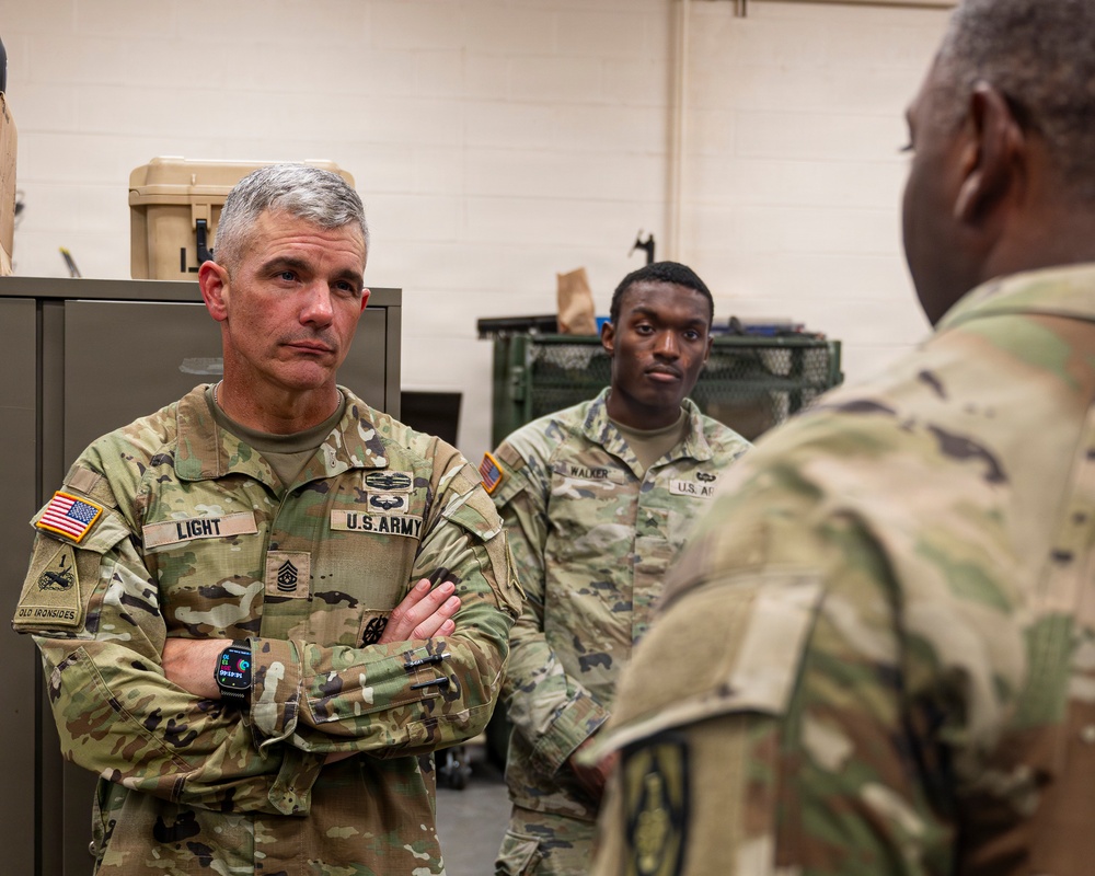 CSM James Light Conducts Battlefield Circulation of 75th Field Artillery Brigade