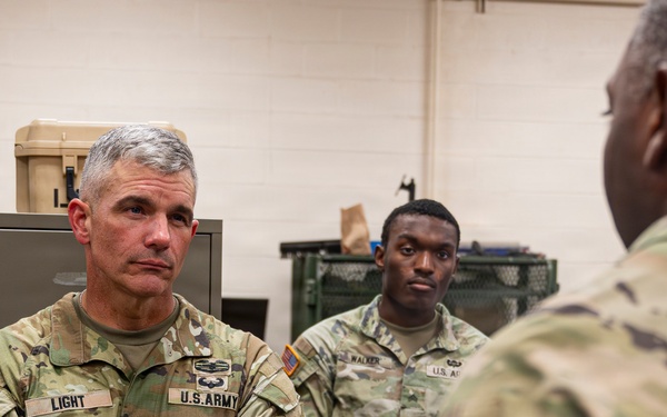 CSM James Light Conducts Battle Circulation of 75th Field Artillery Brigade
