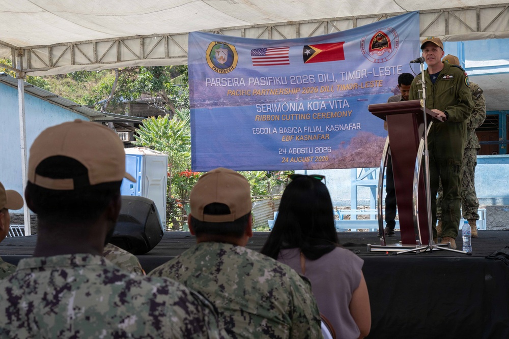 Pacific Partnership 2026 holds ribbon-cutting ceremony for Escola Básica Filial Kasnafar engineering project in Dili, Timor-Leste