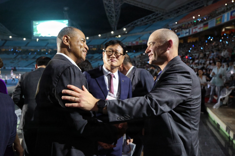 403rd AFSB leaders attend World Masters Athletics Championships opening ceremony in Daegu