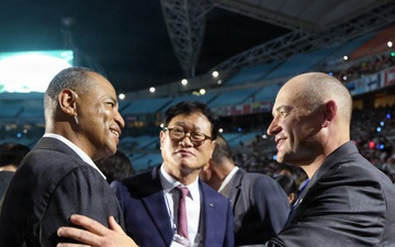 403rd AFSB leaders attend World Masters Athletics Championships opening ceremony in Daegu