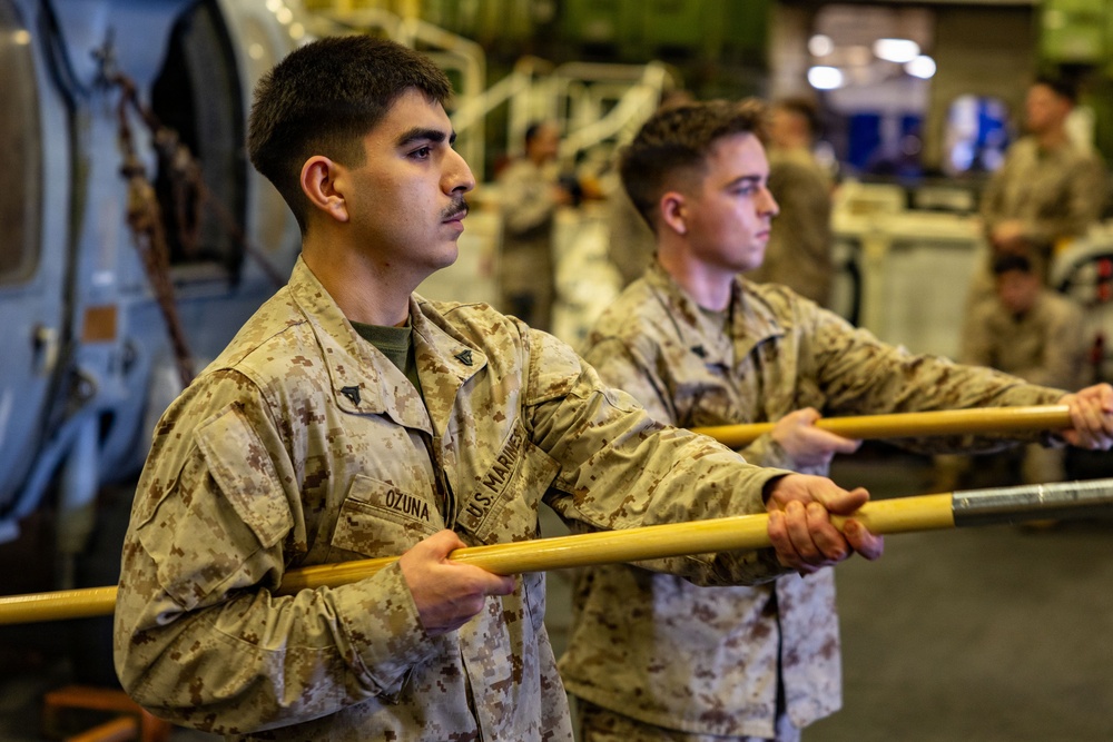 USS Boxer Sailors, 11th MEU Marines Conduct Corporals Course