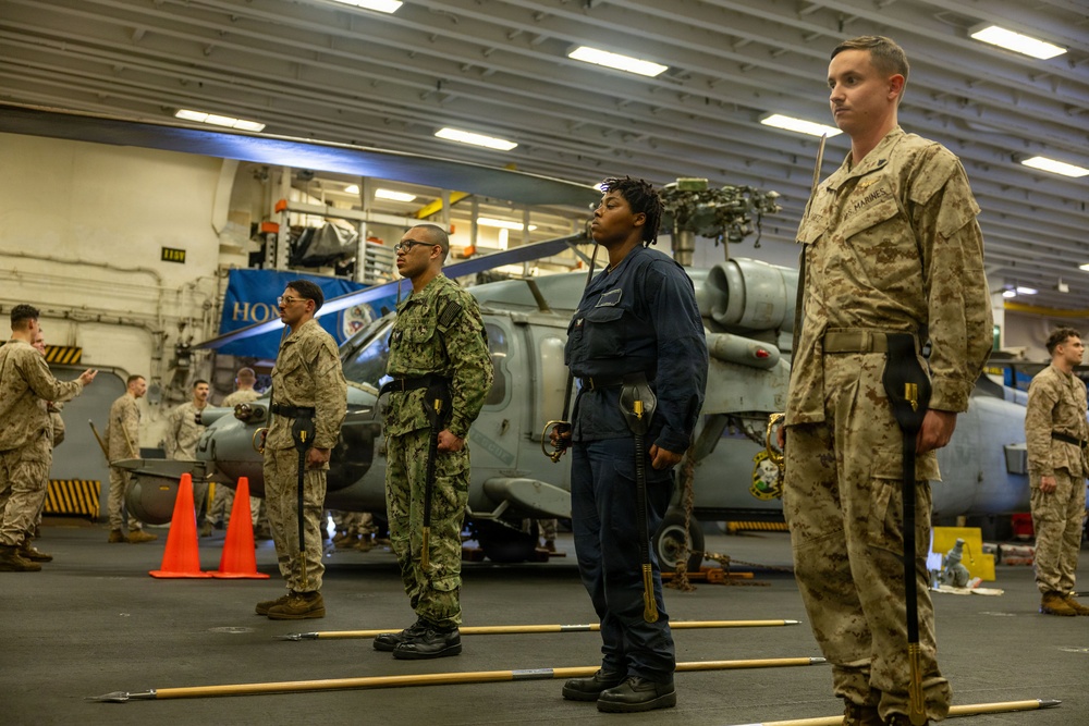 USS Boxer Sailors, 11th MEU Marines Conduct Corporals Course