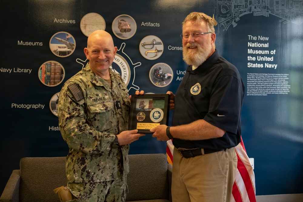 Naval District Washington’s 94th Commandant, Rear Adm. David Faehnle, visits Naval History and Heritage Command