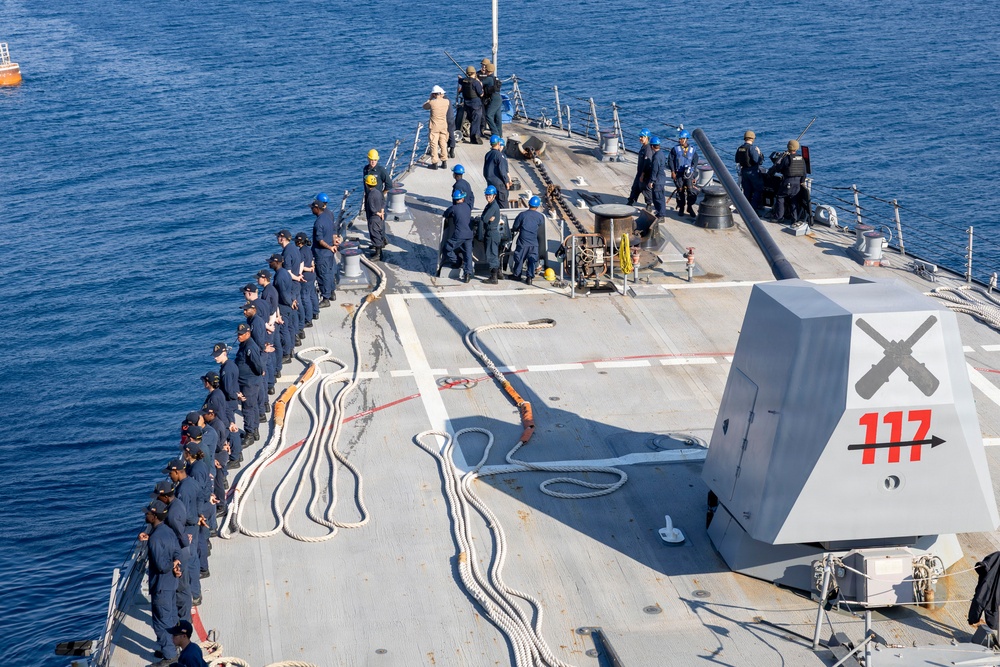 DDG 117 Pulls In &amp; Pulls Out of Souda Bay