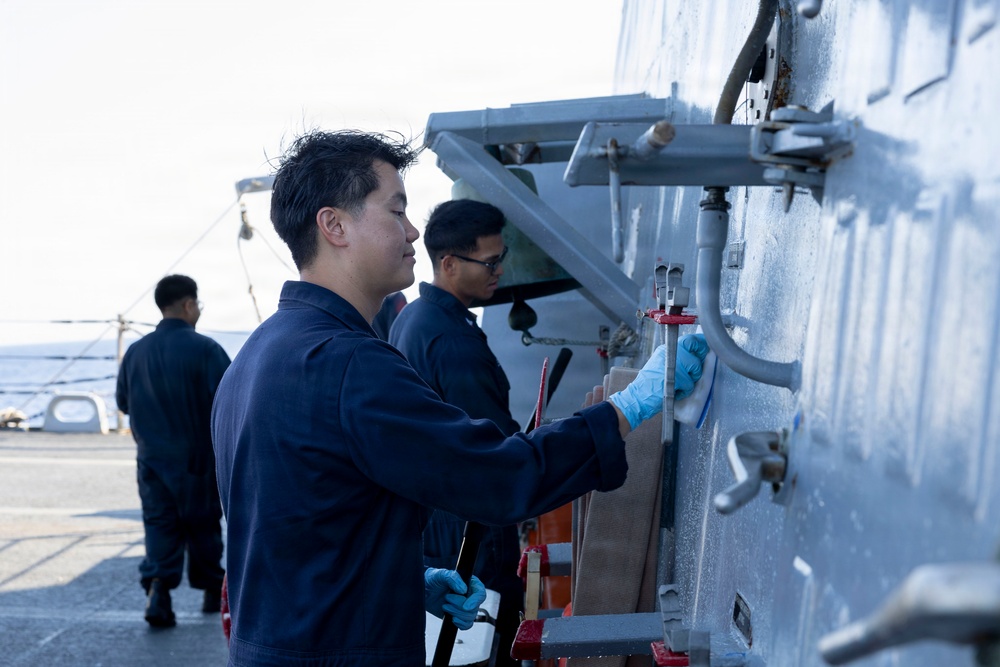 DDG 117 Removes Salt Water with Fresh Water