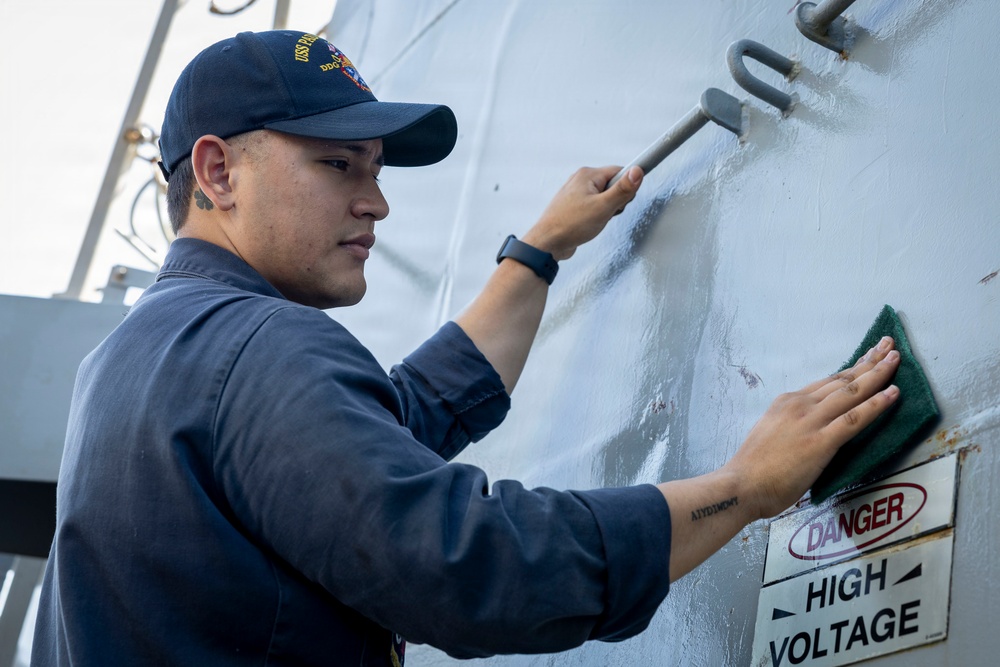 DDG 117 Removes Salt Water with Fresh Water