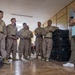 Forward Logistics Element OIC Lieutenant Colonel Medeiros Visits 11th MEU Marines