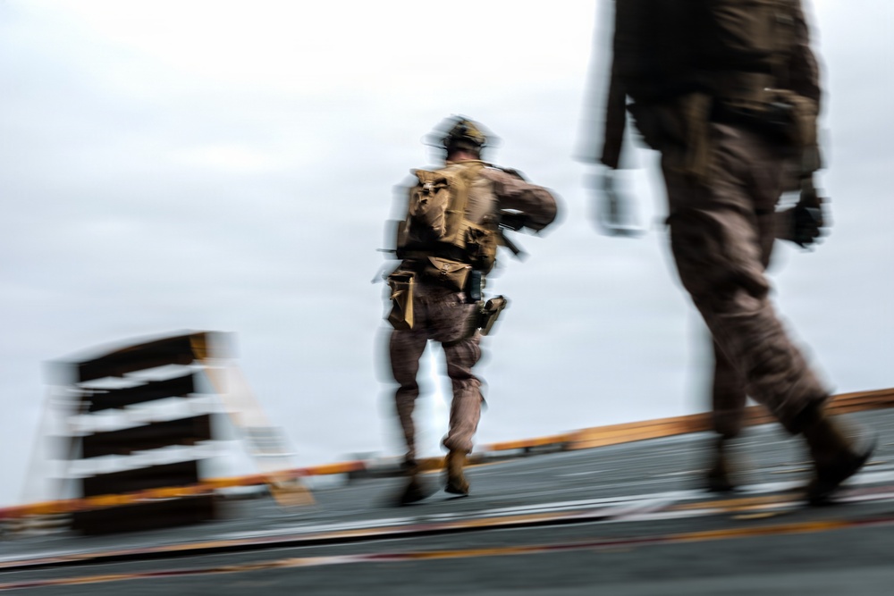 11th MEU Marines, Sailors Conduct Combat Marksmanship Training Aboard USS Boxer