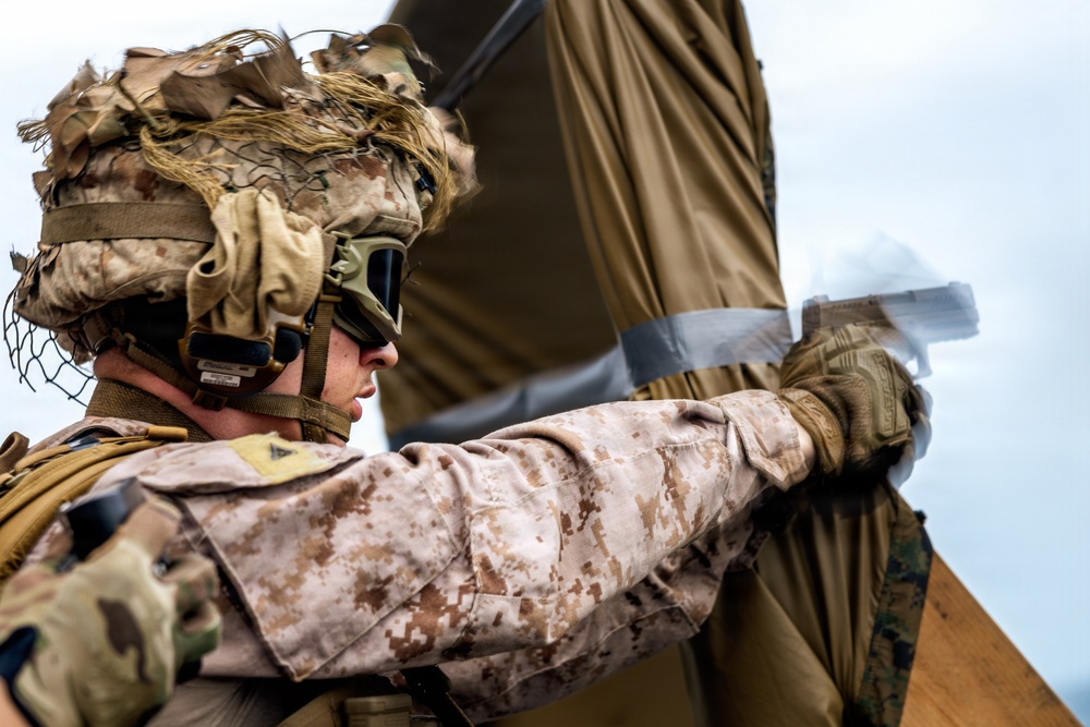 11th MEU Marines, Sailors Conduct Combat Marksmanship Training Aboard USS Boxer