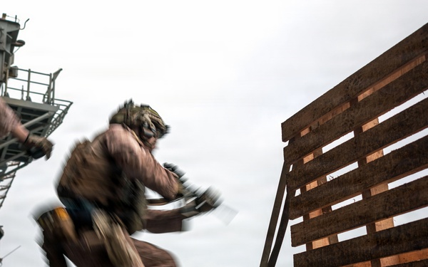11th MEU Marines, Sailors Conduct Combat Marksmanship Training Aboard USS Boxer