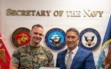 Navy Chaplain Saves Crash Victim, Receives Recognition from Acting Secretary of the Navy