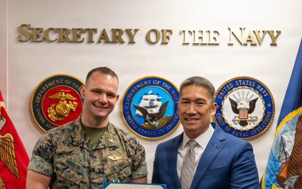 Navy Chaplain Saves Crash Victim, Receives Recognition from Acting Secretary of the Navy